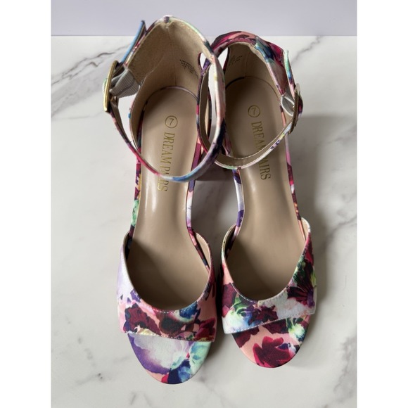 DREAM‎ PAIRS Chunkle Low Heel Ankle Strap Chunky Sandals Size 7 - Picture 6 of 7